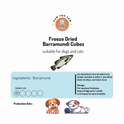Freeze Dried Barramundi Cubes