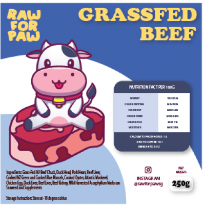 Raw Food for Adult Dog - Grass Fed Beef