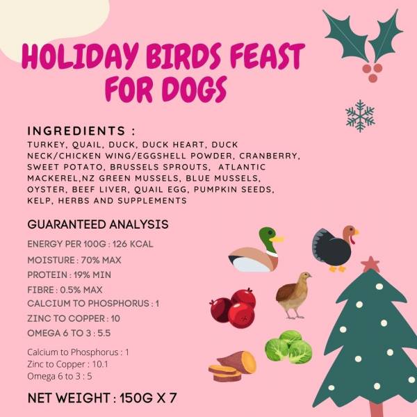 Holiday Birds Feast - For Dogs
