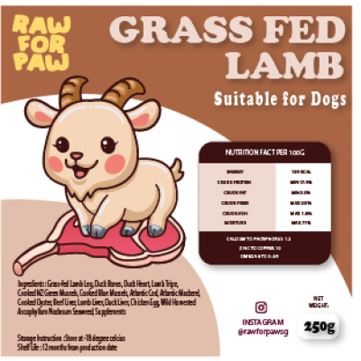 Raw Food for Adult Dog - Grass-Fed Lamb