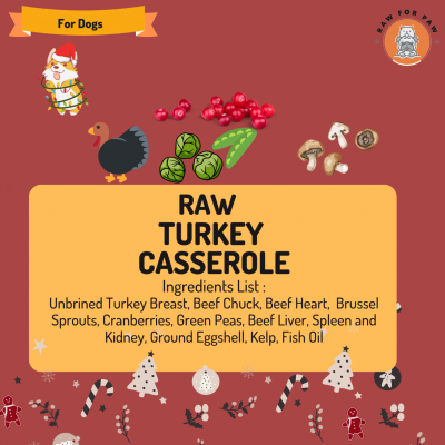 Raw Turkey Casserole for Dogs - 250g