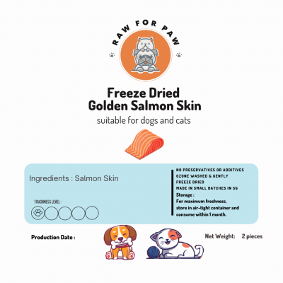 Freeze Dried Golden Salmon Skin